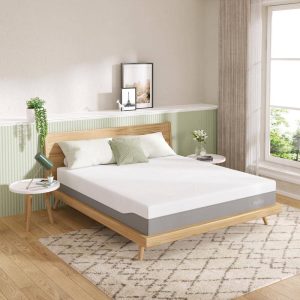 Novilla King Medium Gel Memory Foam 10 in. Mattress Bed-in-a-Box Mattresses, Cooling and Support, White