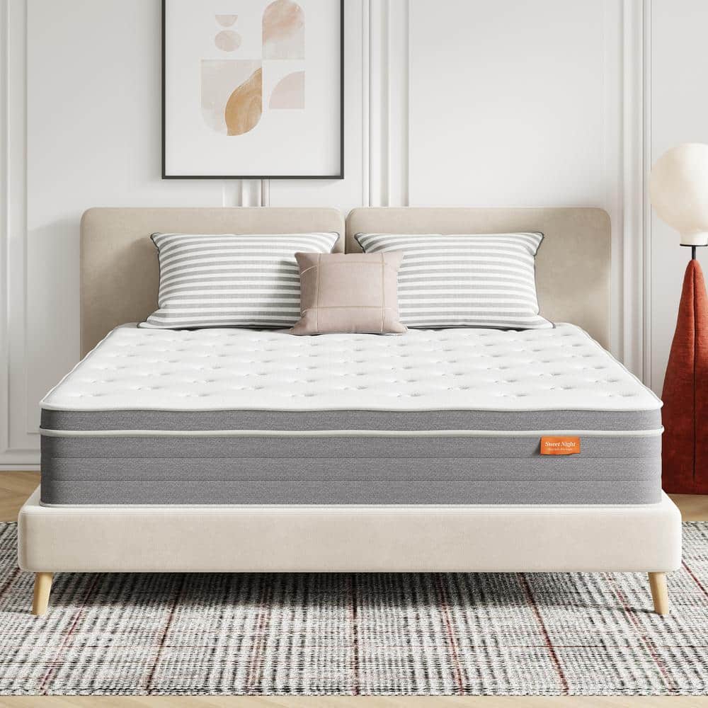Sweetnight 12 in. Medium Hybrid Pillow Top King Size Mattress, Support and Breathable Cooling Gel Memory Foam Mattress Sweetnight 12 in. Medium Hybrid Pillow Top King Size Mattress, Support and Breathable Cooling Gel Memory Foam Mattress