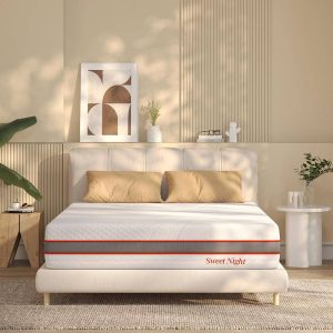 Sweetnight King Medium Firm Memory Foam 10 in. Mattress, Double-sided Mattress, Multi-Colored