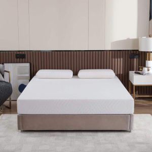 Yangming Green Tea Cooling Gel 8 in. Medium Firm Memory Foam Graphene Technology Cover Twin Mattress, Made in USA, White