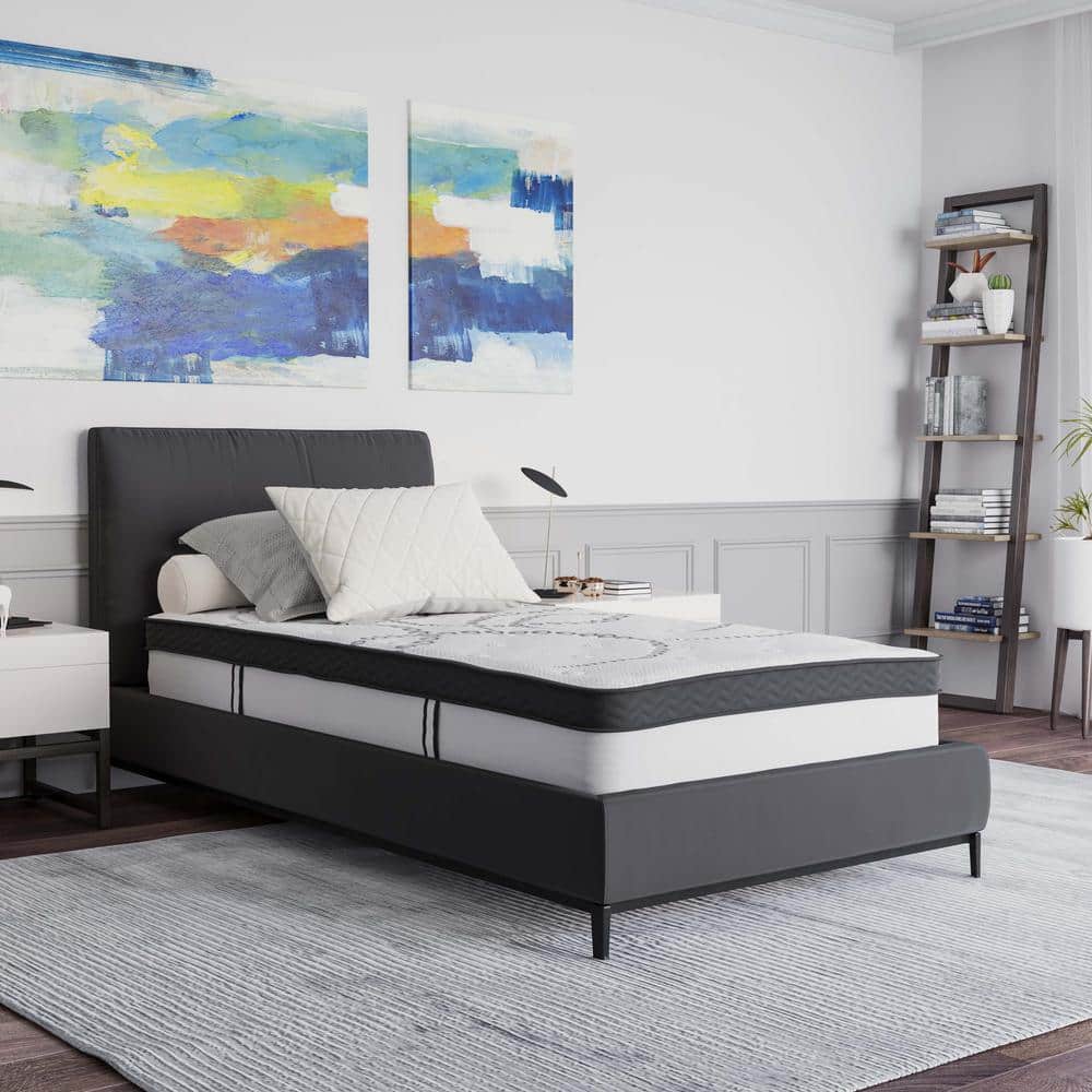 Carnegy Avenue 10 in. Medium Innerspring Tight Top Twin Mattress, White Carnegy Avenue 10 in. Medium Innerspring Tight Top Twin Mattress, White