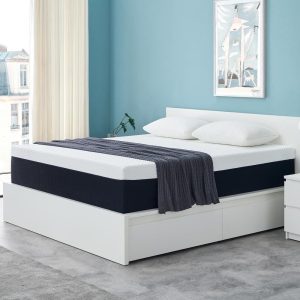 Potctz 12 in. Queen Medium Tight Top Memory Foam Mattress, Pressure Relief, White
