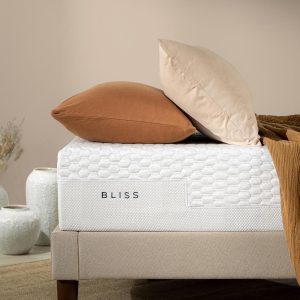 Zinus Bliss 10 Inch Medium Smooth Top King Memory Foam Mattress, Made in USA, White